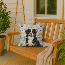 Load image into Gallery viewer, Bernese Mountain Dog Coastal Sea Glass Throw Pillow