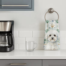 Load image into Gallery viewer, Bichon Frise Coastal Sea Glass Kitchen Towel