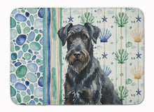 Load image into Gallery viewer, Black Russian Terrier Coastal Sea Glass Memory Foam Kitchen Mat