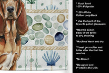 Load image into Gallery viewer, Liver and Tan Bloodhound Coastal Sea Glass Kitchen Towel