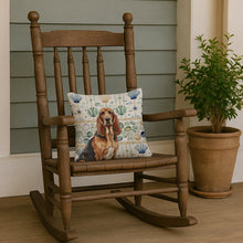 Load image into Gallery viewer, Liver and Tan Bloodhound Coastal Sea Glass Throw Pillow