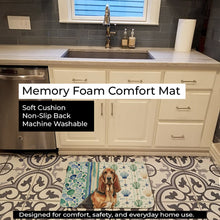 Load image into Gallery viewer, Liver and Tan Bloodhound Coastal Sea Glass Memory Foam Kitchen Mat