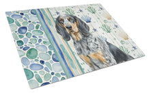 Load image into Gallery viewer, Bluetick Coonhound Coastal Sea Glass Glass Cutting Board