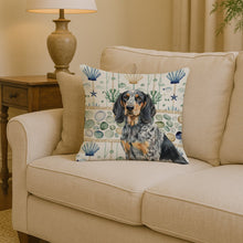 Load image into Gallery viewer, Bluetick Coonhound Coastal Sea Glass Throw Pillow