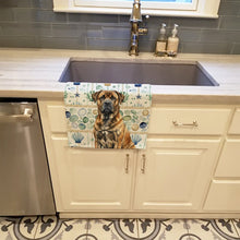 Load image into Gallery viewer, Brindle Boerboel Coastal Sea Glass Kitchen Towel