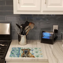 Load image into Gallery viewer, Brindle Boerboel Coastal Sea Glass Glass Cutting Board