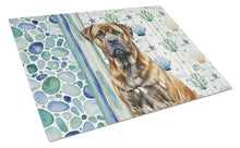 Load image into Gallery viewer, Brindle Boerboel Coastal Sea Glass Glass Cutting Board