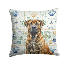 Load image into Gallery viewer, Brindle Boerboel Coastal Sea Glass Throw Pillow