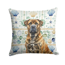 Load image into Gallery viewer, Brindle Boerboel Coastal Sea Glass Throw Pillow