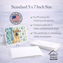 Load image into Gallery viewer, Fawn Boerboel Coastal Sea Glass Greeting Cards Pack of 8