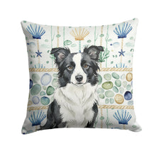 Load image into Gallery viewer, Border Collie Coastal Sea Glass Throw Pillow
