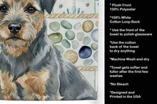 Load image into Gallery viewer, Blue and Tan Border Terrier Coastal Sea Glass Kitchen Towel