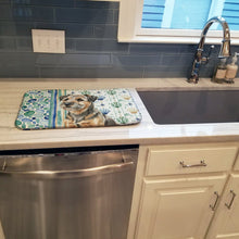 Load image into Gallery viewer, Grizzle and Tan Border Terrier Coastal Sea Glass Dish Drying Mat
