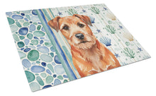 Load image into Gallery viewer, Red Border Terrier Coastal Sea Glass Glass Cutting Board