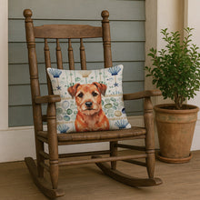 Load image into Gallery viewer, Red Border Terrier Coastal Sea Glass Throw Pillow