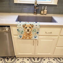 Load image into Gallery viewer, Wheaten Border Terrier Coastal Sea Glass Kitchen Towel