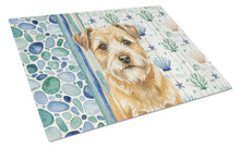 Load image into Gallery viewer, Wheaten Border Terrier Coastal Sea Glass Glass Cutting Board
