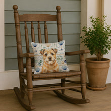 Load image into Gallery viewer, Wheaten Border Terrier Coastal Sea Glass Throw Pillow