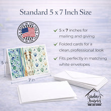 Load image into Gallery viewer, Borzoi Coastal Sea Glass Greeting Cards Pack of 8