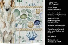 Load image into Gallery viewer, Borzoi Coastal Sea Glass Kitchen Towel