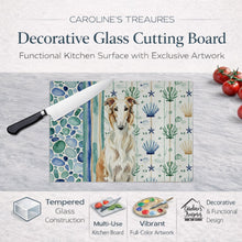 Load image into Gallery viewer, Borzoi Coastal Sea Glass Glass Cutting Board