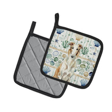 Load image into Gallery viewer, Borzoi Coastal Sea Glass Pair of Pot Holders