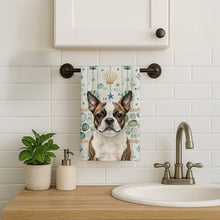 Load image into Gallery viewer, Brindle Boston Terrier Coastal Sea Glass Kitchen Towel