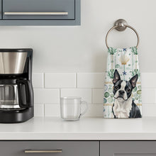 Load image into Gallery viewer, Boston Terrier Coastal Sea Glass Kitchen Towel