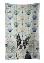 Load image into Gallery viewer, Boston Terrier Coastal Sea Glass Kitchen Towel