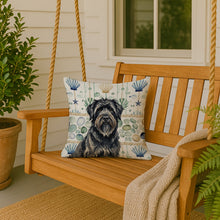 Load image into Gallery viewer, Bouvier des Flandres Coastal Sea Glass Throw Pillow