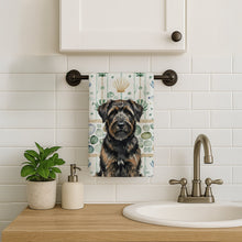 Load image into Gallery viewer, Brindle Bouvier des Flandres Coastal Sea Glass Kitchen Towel
