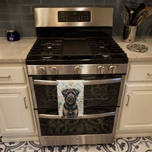 Load image into Gallery viewer, Brindle Bouvier des Flandres Coastal Sea Glass Kitchen Towel