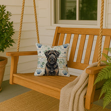 Load image into Gallery viewer, Brindle Bouvier des Flandres Coastal Sea Glass Throw Pillow