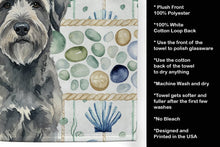 Load image into Gallery viewer, Gray Bouvier des Flandres Coastal Sea Glass Kitchen Towel