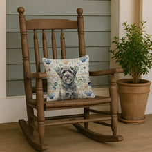 Load image into Gallery viewer, Gray Bouvier des Flandres Coastal Sea Glass Throw Pillow