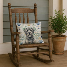 Load image into Gallery viewer, Gray Bouvier des Flandres Coastal Sea Glass Throw Pillow