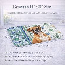 Load image into Gallery viewer, Boxer Coastal Sea Glass Dish Drying Mat