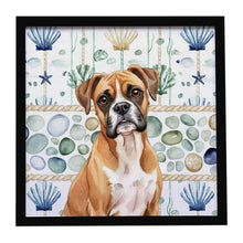 Load image into Gallery viewer, Boxer Coastal Sea Glass Framed Metal Print