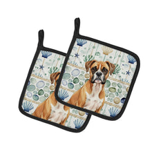 Load image into Gallery viewer, Boxer Coastal Sea Glass Pair of Pot Holders