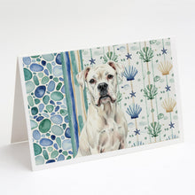 Load image into Gallery viewer, White Boxer Coastal Sea Glass Greeting Cards Pack of 8