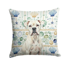 Load image into Gallery viewer, White Boxer Coastal Sea Glass Throw Pillow