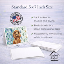 Load image into Gallery viewer, Boykin Spaniel Coastal Sea Glass Greeting Cards Pack of 8