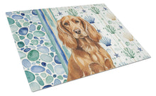 Load image into Gallery viewer, Boykin Spaniel Coastal Sea Glass Glass Cutting Board