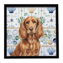 Load image into Gallery viewer, Boykin Spaniel Coastal Sea Glass Framed Metal Print