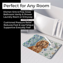 Load image into Gallery viewer, Boykin Spaniel Coastal Sea Glass Memory Foam Kitchen Mat