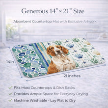 Load image into Gallery viewer, Bracco Italiano Coastal Sea Glass Dish Drying Mat