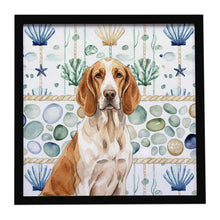 Load image into Gallery viewer, Bracco Italiano Coastal Sea Glass Framed Metal Print