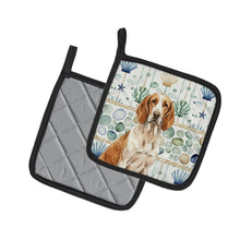 Load image into Gallery viewer, Bracco Italiano Coastal Sea Glass Pair of Pot Holders