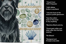Load image into Gallery viewer, Black Briard Coastal Sea Glass Kitchen Towel
