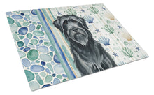 Load image into Gallery viewer, Black Briard Coastal Sea Glass Glass Cutting Board